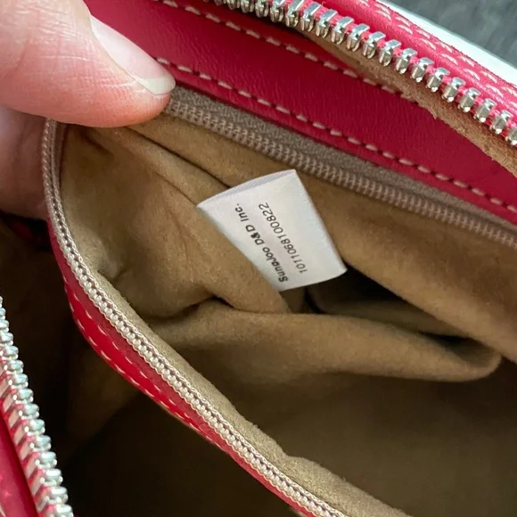 Authentic MCM Mini White and Red Satchel Bag - Picture 11 of 12